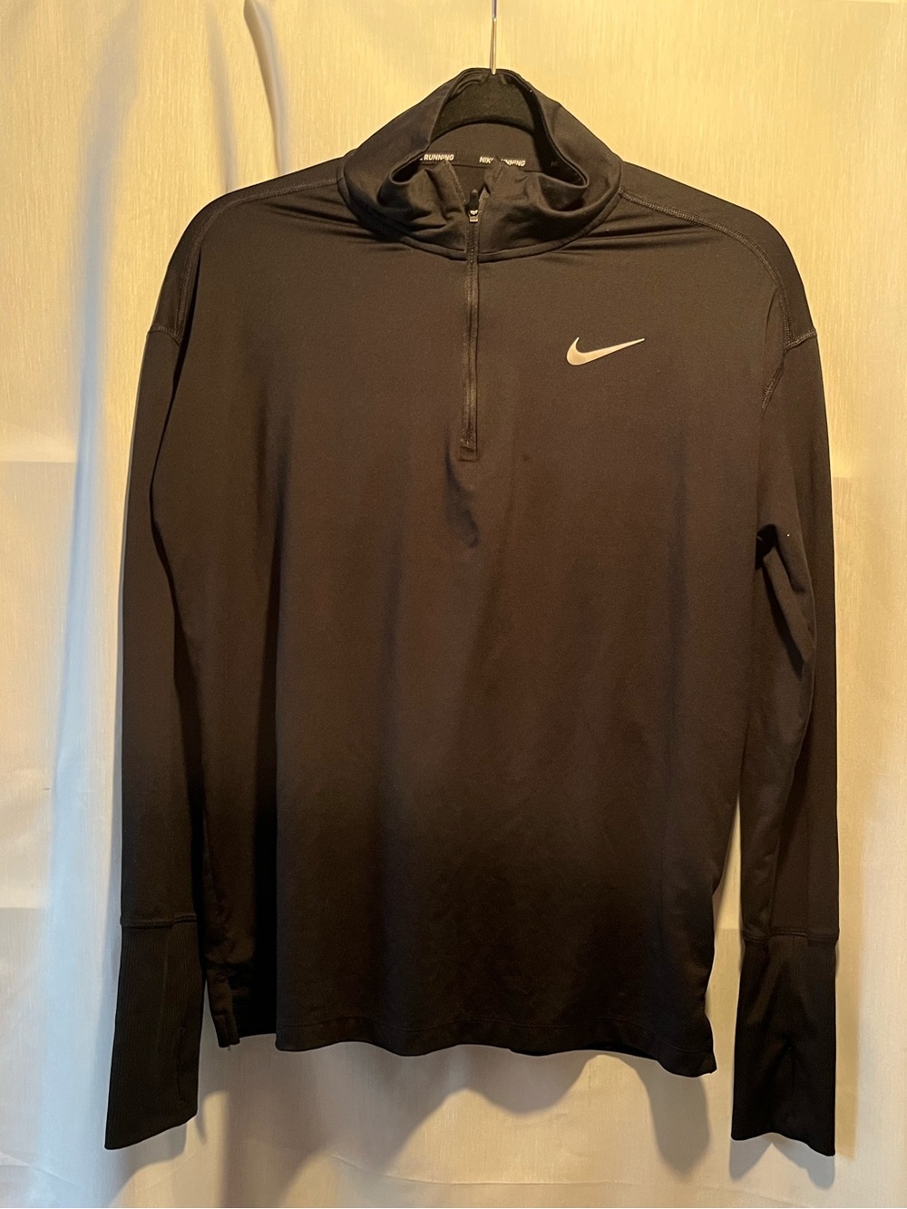 Nike Black Long-Sleeve Half-Zip Performance Jacket